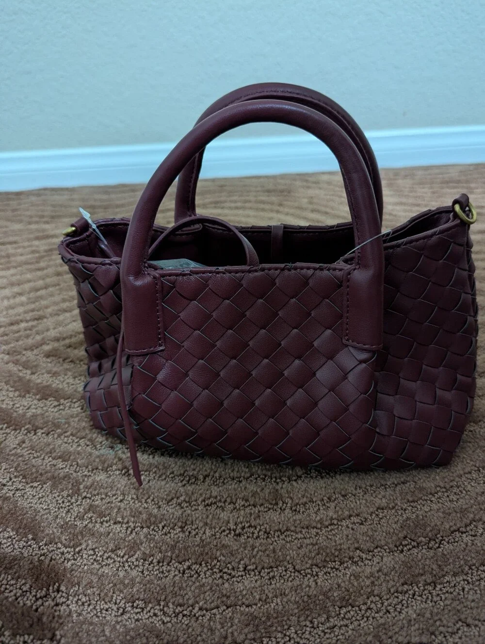 Anthropologie Woveb Mini Tote with Wallet  NWT